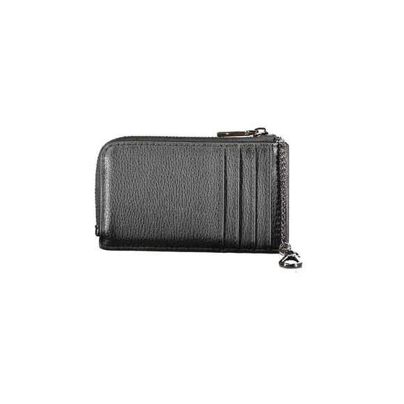 Calvin Klein Pebbled Leather Keychain Wallet Women Black Wallets & Pouches - Picture 2 of 3